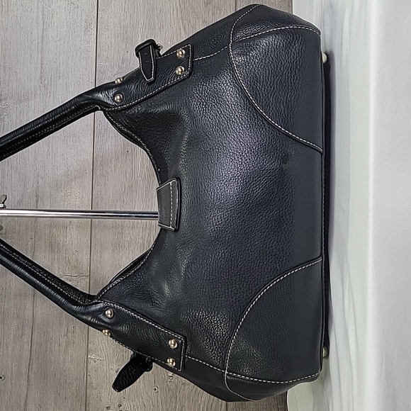 Dooney & Bourke Black Pebble Leather Shoulder Bag - Picture 4 of 15